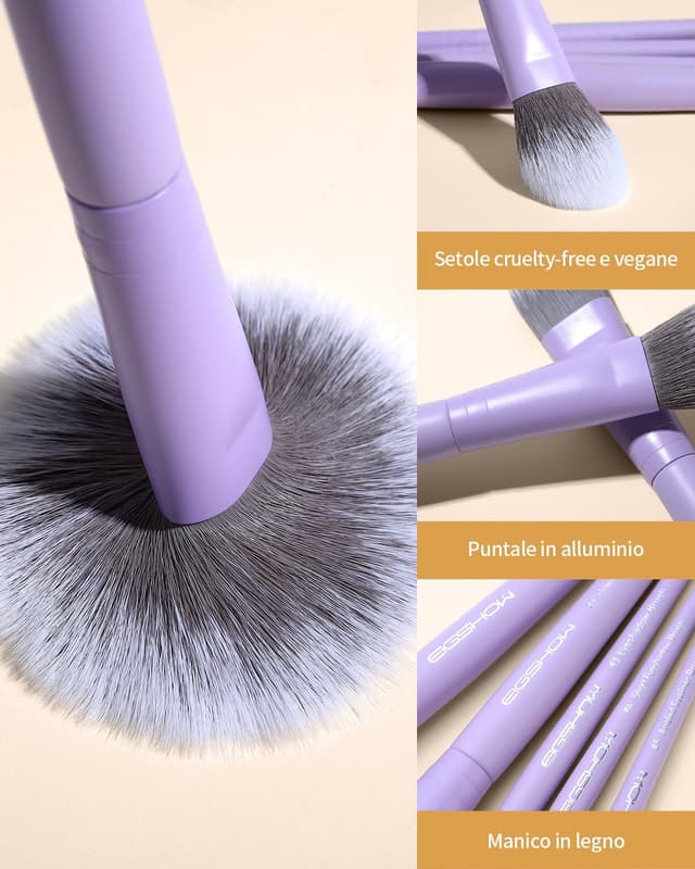 Detalle 2 de EIGSHOW set di 5 pennelli da trucco con setole agli ioni d’argento