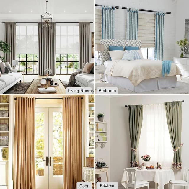 Thumbnail 4 de Byondeth Curtain Rod 28–120 in Adjustable, 1 in Diameter 🪟