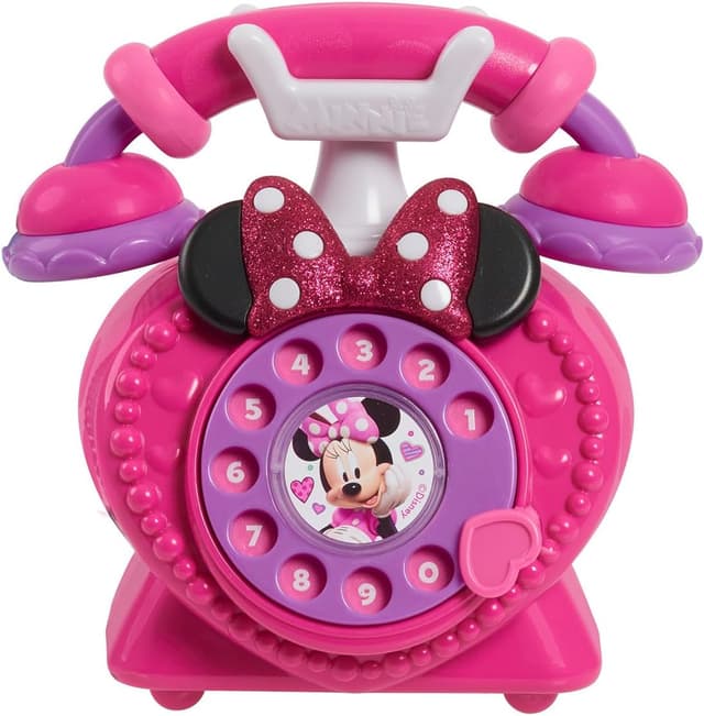 Detalle 2 de Disney Junior Minnie Mouse Ring Me Rotary Pretend Play Phone with Lights and Sounds (Ages 3+)