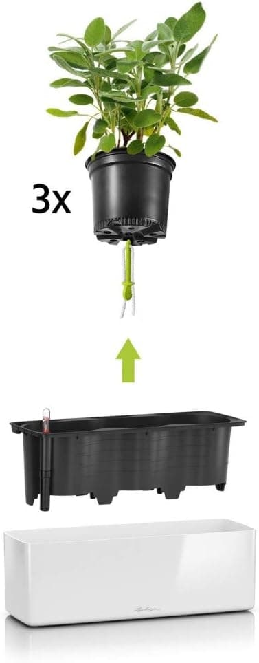 Thumbnail 6 de LECHUZA Cube Glossy Triple anthrazit Selbstbewässernder Pflanzkübel