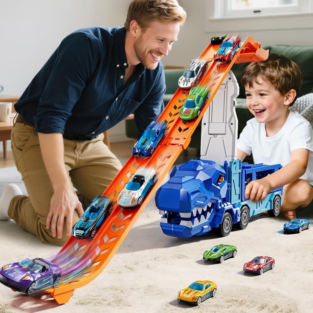 Thumbnail 1 de XINNOVEL Truck Toys Car Track Set 12 cars 🚚