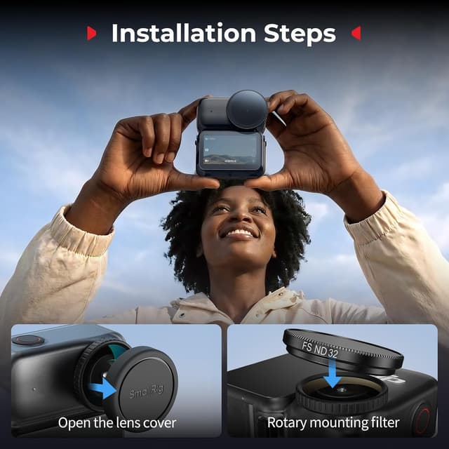 Detalle 1 de SmallRig Kit filtri nano per DJI Osmo Nano: CPL e ND16/ND32/ND64