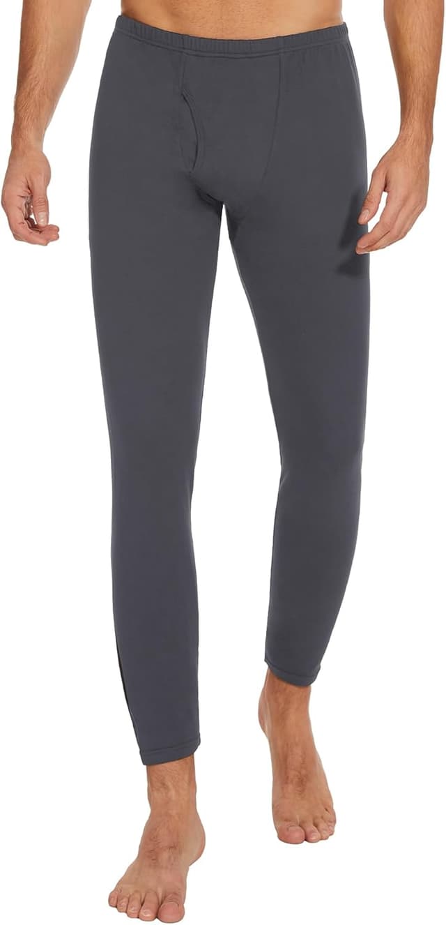 Detalle de HIPOWER men’s thermal underwear long johns with fleece lining (base layer pants) – winter black