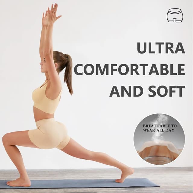 Detalle de YADIFEN Women’s Anti-Chafing Seamless Boxers Shorts – Ultra-Soft Boyshorts for Under Skirts