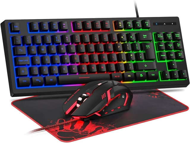 Detalle de Rewurnth Gaming Keyboard and Mouse Set 75% RGB