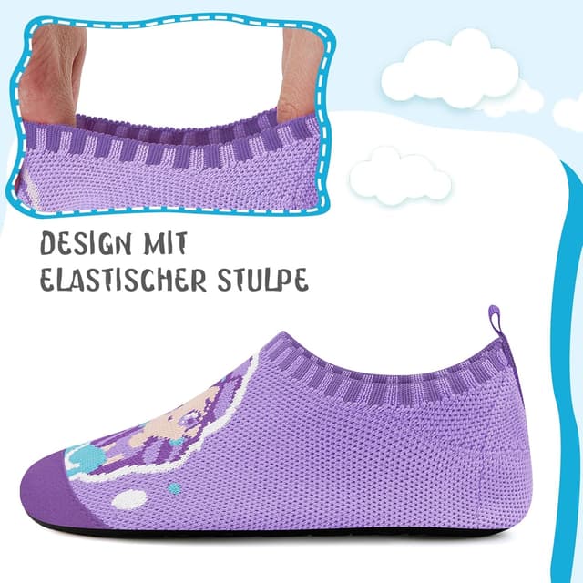 Detalle de Kyopp Kinder Barfußhausschuhe mit rutschfester Sohle