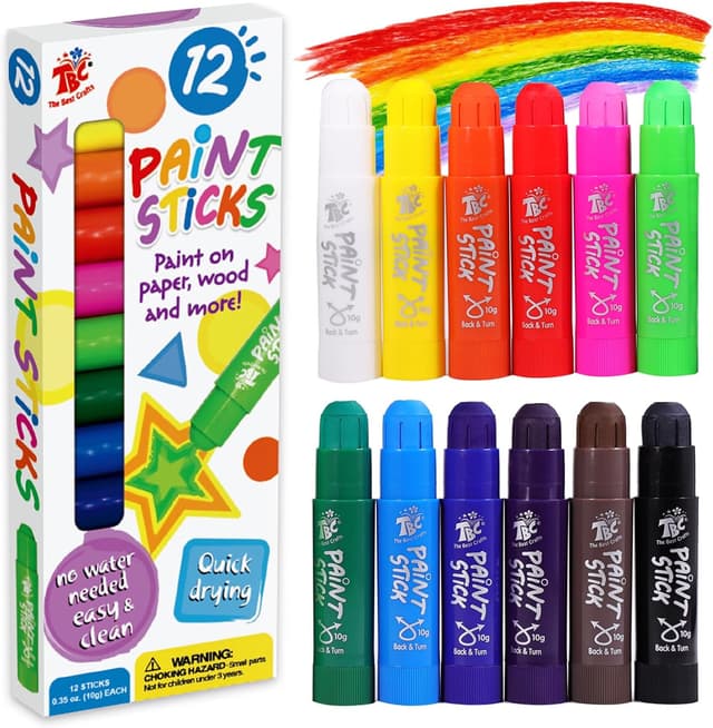 Thumbnail 6 de TBC The Best Crafts Paint Sticks 12-Pack, pastel set 🎨