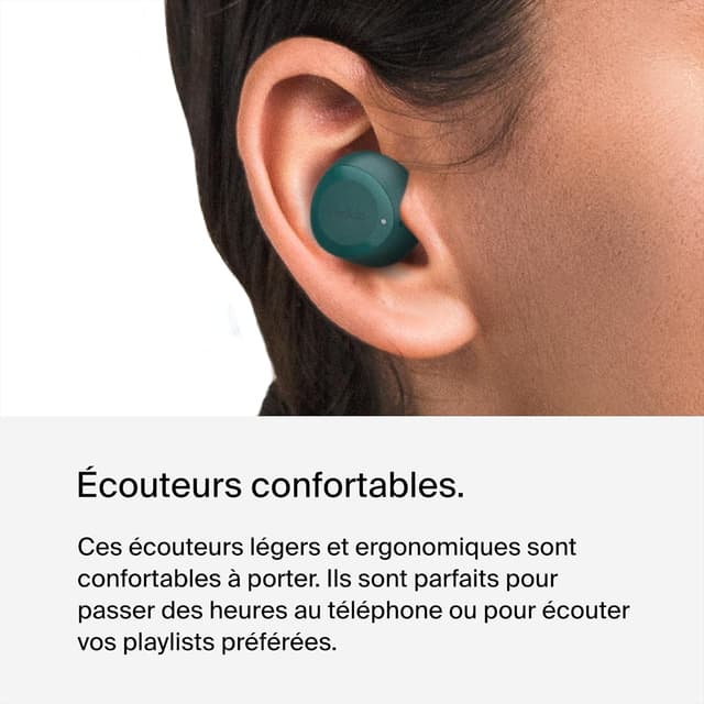 Detalle de Belkin SoundForm Bolt : écouteurs true wireless avec autonomie jusqu’à 28 h, mode mono et certification IPX4
