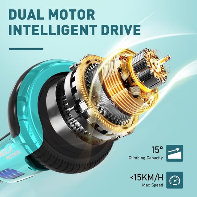 Detalle de MEGA MOTION Hoverboard für Kinder mit 6,5 Zoll & Bluetooth-Lautsprecher