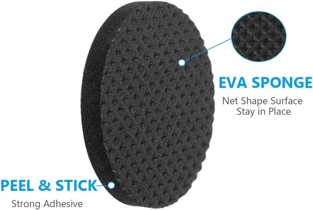 Detalle 2 de OSDUE 64 cuscinetti antiscivolo EVA autoadesivi da 5 mm per gambe di sedie, tavoli e mobili