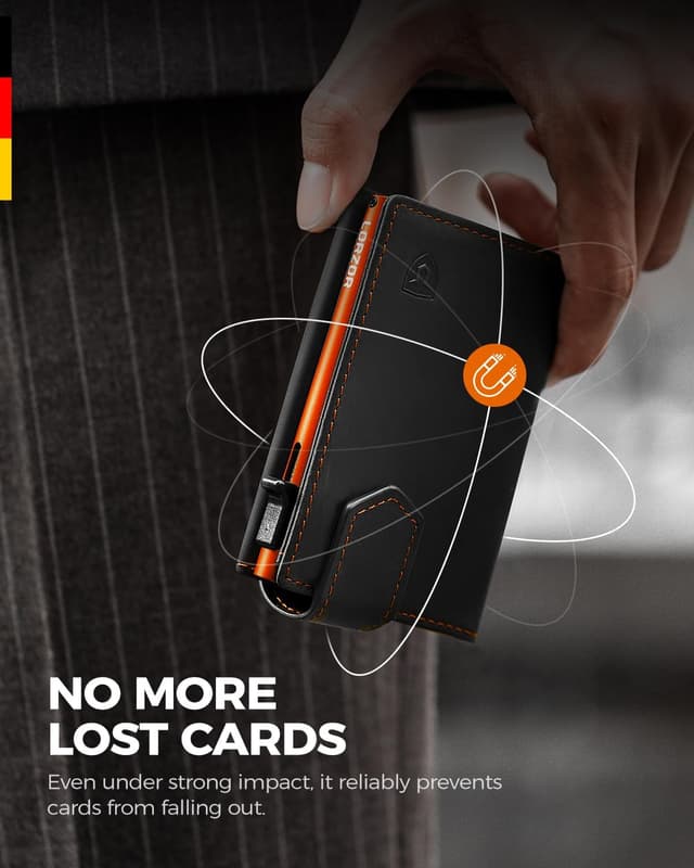 Detalle 2 de LORZOR men wallet slim 0.8 cm leather