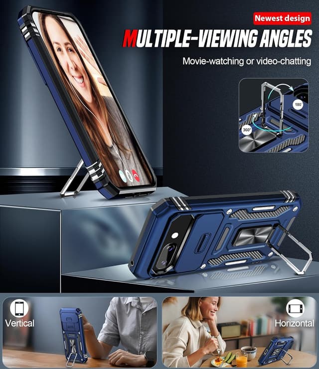 Thumbnail 4 de LeYi Google Pixel 9a case with ring stand