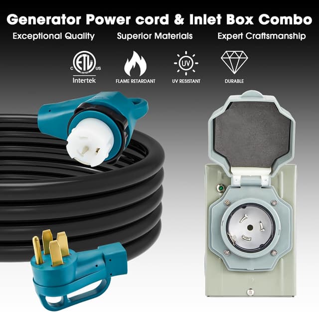 Thumbnail 6 de NEMA SS2-50P 50A Generator Extension Cord 15FT 🔌