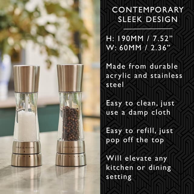 Thumbnail 2 de Cole & Mason Derwent Salt & Pepper Mills 190 mm