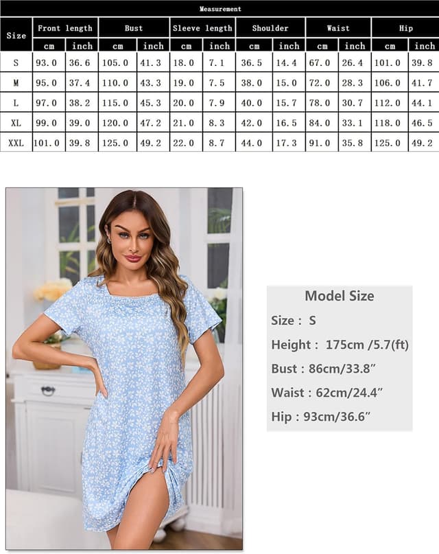 Thumbnail 6 de Litherday Camisón Mujer S-XXL algodón 95% 5% elastano