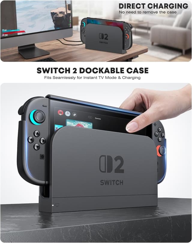 Detalle 2 de Nintendo Switch 2 Grip Protective Case, dockable