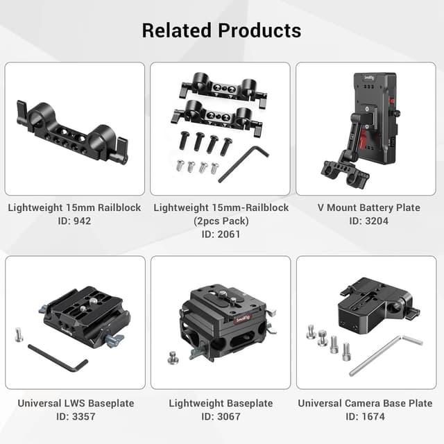 Thumbnail 4 de SMALLRIG 1049 tige 15 mm 10 cm