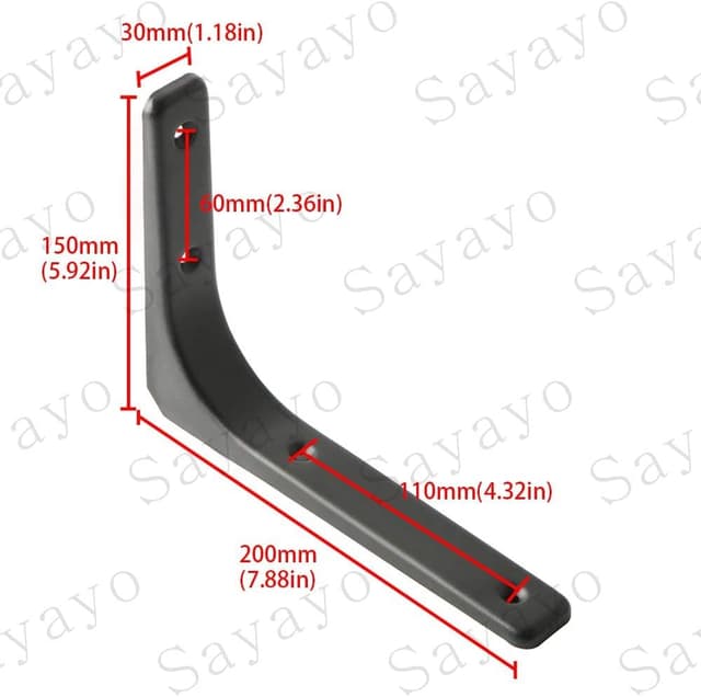 Detalle de SAYAYO Sayayo shelf bracket 200mm heavy duty