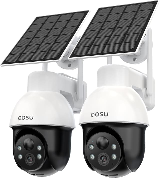 Detalle de AOSU 5MP Solar Security Camera System