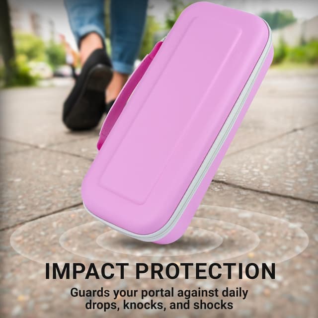 Detalle 2 de Carry Case for PlayStation Portal remote player (PS5) – travel storage protection for headset charger and accessories, grey/white