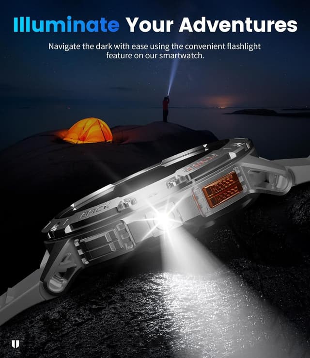 Detalle de LIGE Military Smart Watch 530mAh 1.43in