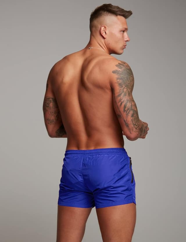 Detalle de COOFANDY Men’s Quick-Dry Swim Trunks with Mesh Lining, Elastic Waist & Zipper Pockets