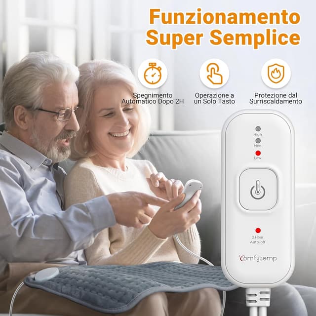 Detalle de Comfytemp Termoforo elettrico con spegnimento automatico 30x60 cm