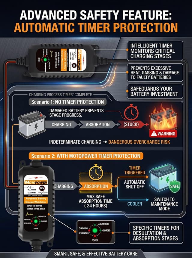 Thumbnail 6 de MOTOPOWER MP00205A 12V 800mA Battery Charger