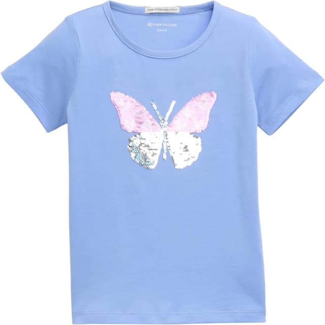 Detalle 1 de TOM TAILOR 1045122 t-shirt bambine e ragazze in cotone con paillettes reversibili