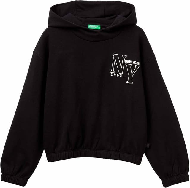 Detalle 2 de United Colors of Benetton felpa con cappuccio morbida per bambine e ragazze (39m2c205d)