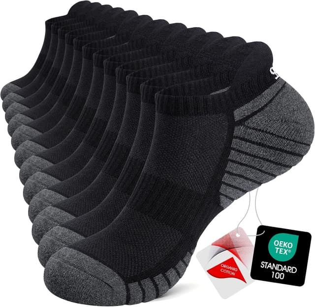 Detalle de TANSTC Mens Running Socks, 6 Pairs