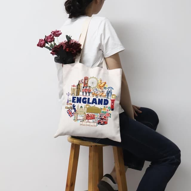 Detalle 2 de England Tote Bag United Kingdom Gift (England Tote) – durable polyester travel bag