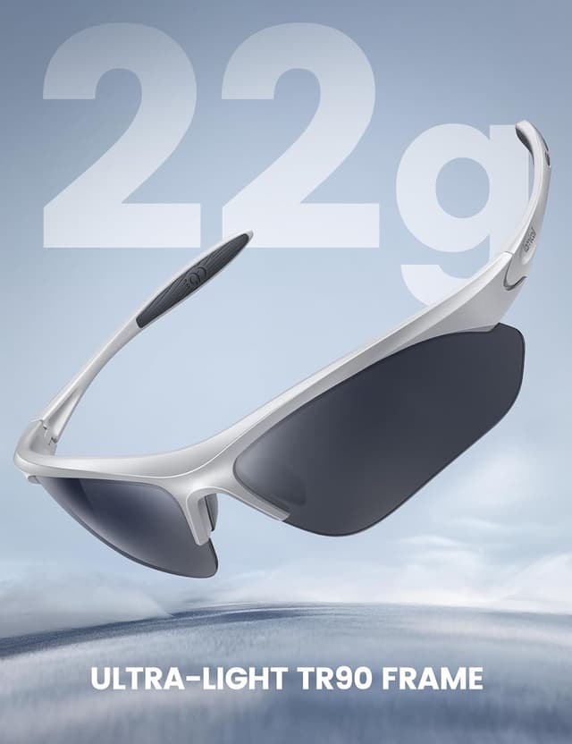 Detalle 2 de Lamicall 2026 Polarized Sports Sunglasses (22g Ultra-Light) with UV400 Protection