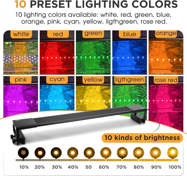 Thumbnail 2 de Hygger Clip On Aquarium Light 48W