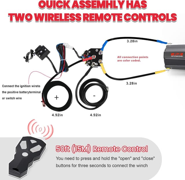 Detalle de OPENROAD 6000 lbs UTV Winch 6000lb