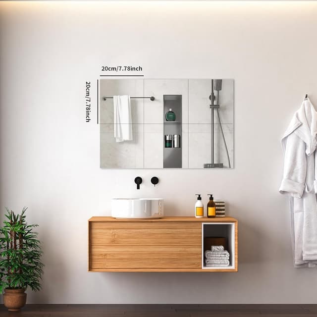 Thumbnail 3 de Hode 4 Pieces Mirror Tiles 20x20cm