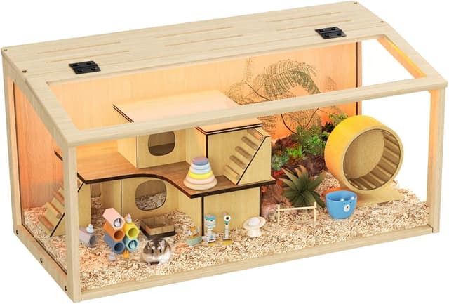 Imagen de BingoPaw Jaula Hámster 60x40x40cm con LED en OfertitasTOP