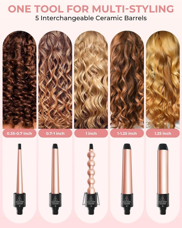 Detalle 2 de Ohuhu 5 in 1 Hair Curler Wand
