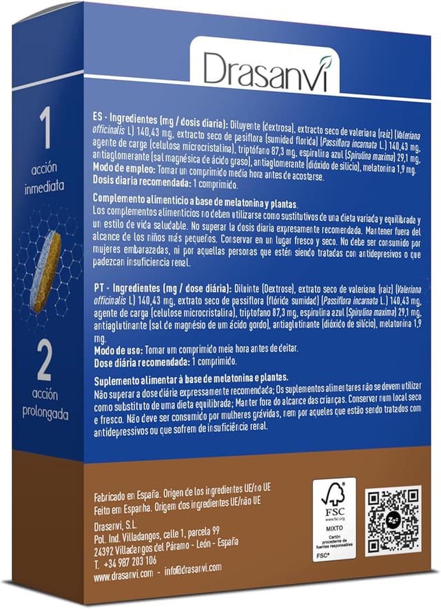 Thumbnail 4 de Melatonina Bicapa Retard 1,9 mg Drasanvi