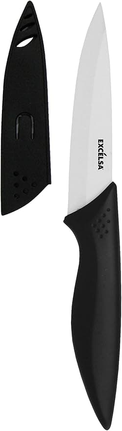 Imagen de Excelsa Cuchillo de Fruta Cerámica con Protector 🍏 10 cm en OfertitasTOP