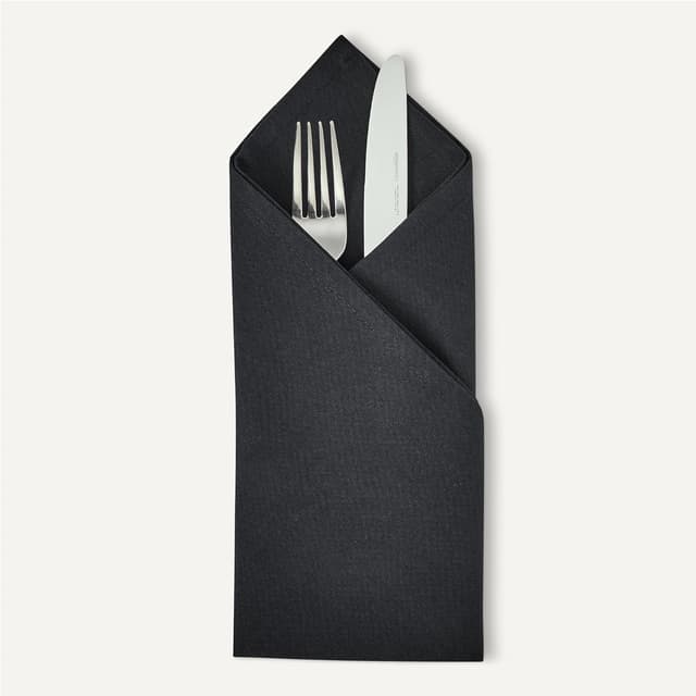 Thumbnail 2 de Amazon Basics Reusable Cloth Napkins 43x43 cm Black