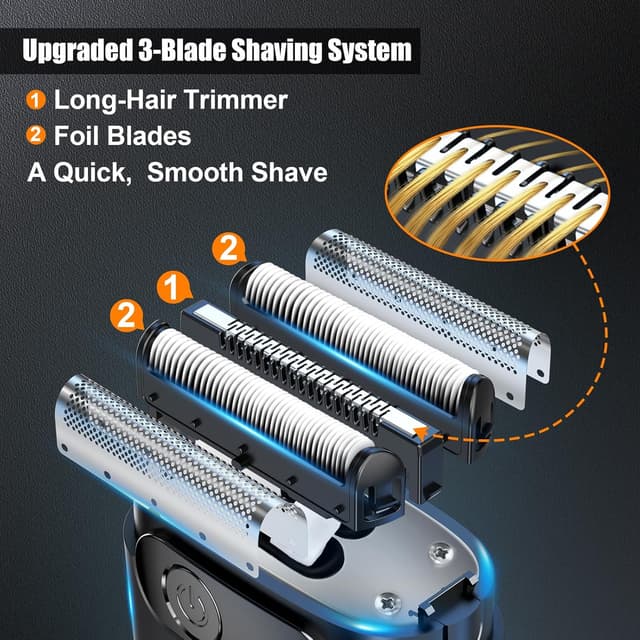 Detalle 2 de VIISHARE Electric Foil Shaver 9500RPM
