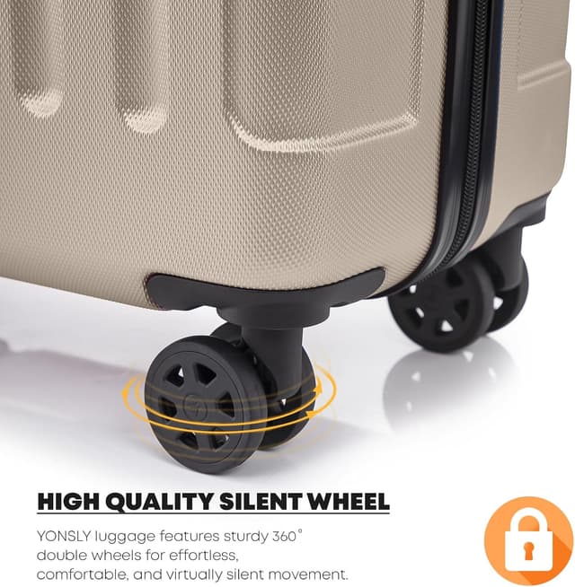 Thumbnail 3 de YONSLY Trolley Koffer XL Elfenbeinweiß