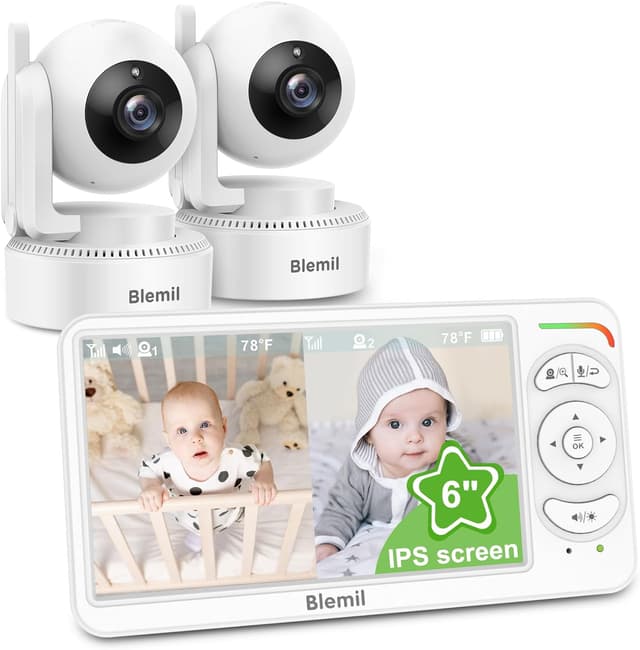 Detalle de Blemil Video-Babyphone mit 2 Kameras und 30 Stunden Laufzeit đ¶đ»