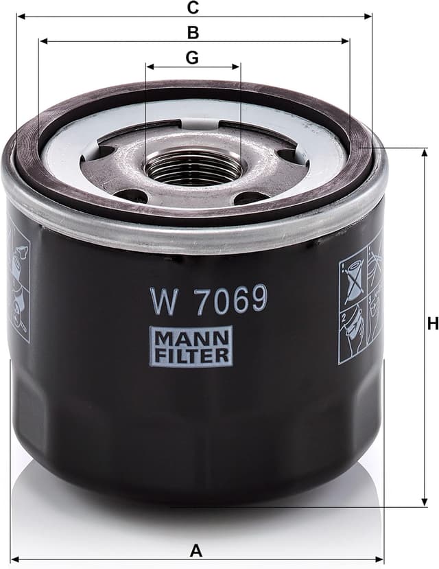 Detalle de Ölfilter W 7069 von MANN-FILTER