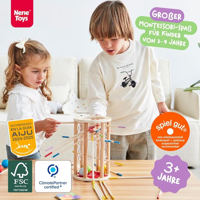 Detalle 2 de Nene Toys BALLFALL Groß – Lernspiel ab 3 Jahre