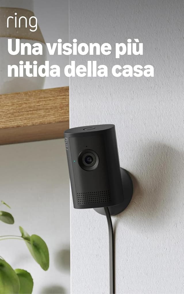 Detalle de Ring Videocamera interna Plus (ultimo modello) con Videocamera esterna Plus, Retinal 2K e zoom 4x