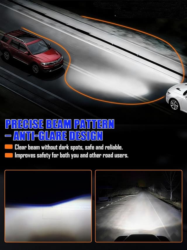 Detalle de XELORD LED Lampadine Auto H4 6500K (kit da 2) 12000 lm, plug & play per anabbaglianti e abbaglianti