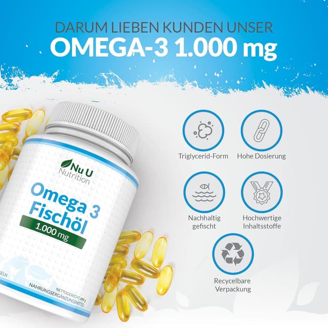 Thumbnail 5 de Nu U Nutrition Omega-3 Fischöl 1000 mg đ