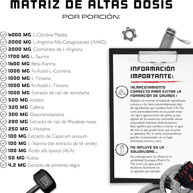 Detalle 2 de Push it to the Limit - Pre-Entrenamiento Energizante 💪